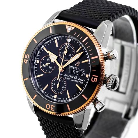 breitling rose gold superocean